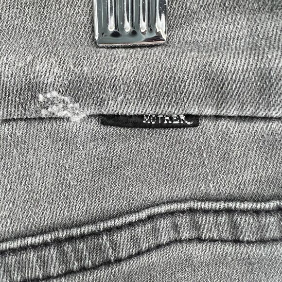 Mother Looker Ankle Fray Last Chance Saloon Gray Skinny Jeans Women's 26 - Picture 15 of 16